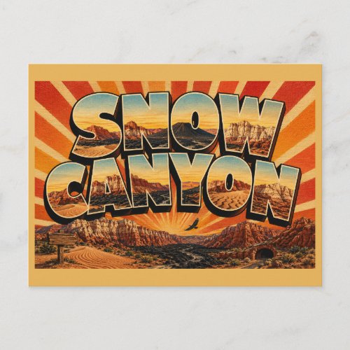 Snow Canyon State Park Sandstone Lava Art Postcard