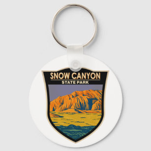 Snow Canyon State Park Utah Vintage Keychain