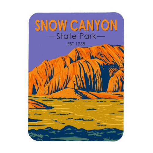Snow Canyon State Park Utah Vintage Magnet