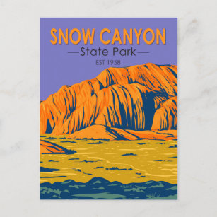Snow Canyon State Park Utah Vintage Postcard