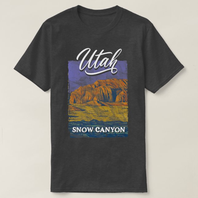 Snow Canyon Utah Beehive State National Parks Migh T-Shirt (Design Front)
