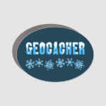 Snow Capped Geocacher Car Magnet