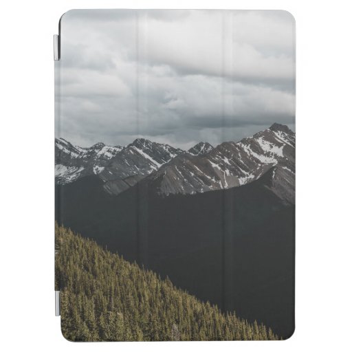 SNOW-CAPPED GRAY ROCKY MOUNTAIN UNDER CLOUDY SKY D iPad AIR COVER
