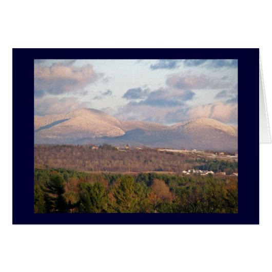 Snow capped Green Mountains of Vermont Cards (Front Horizontal)