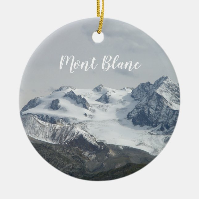 Snow Capped Mont Blanc Ornament (Front)