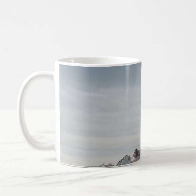 SNOW CAPPED MOUNTAIN AT DAYTIME COFFEE MUG (Left)