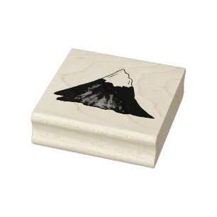 Snow-Capped Mountain Peak Hiking Climbing Nature Rubber Stamp