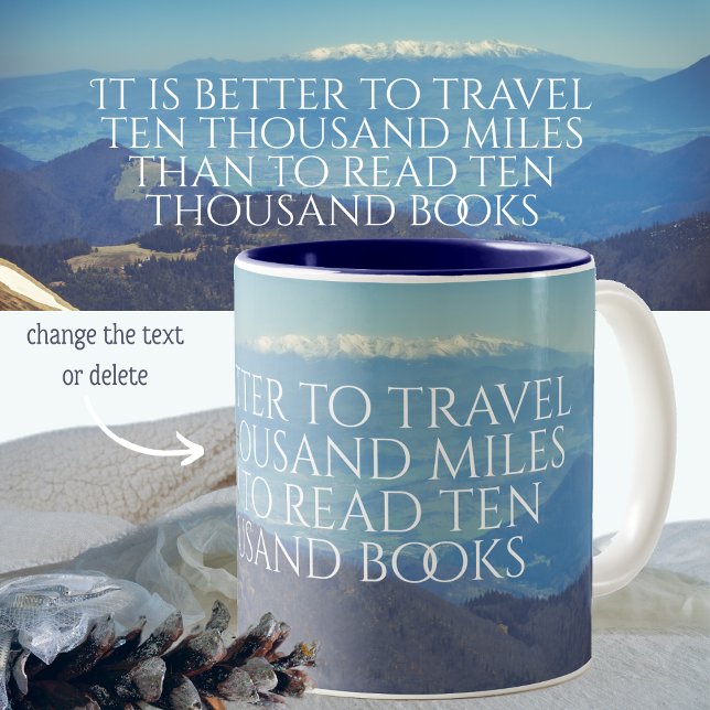 Snow-capped mountain peaks Two-Tone coffee mug (Creator Uploaded)