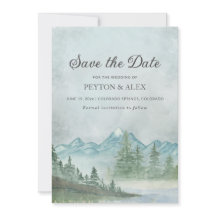 Snow Capped Mountains Lake Painting Wedding Save