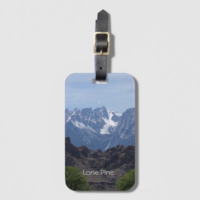 Snow capped mountains of Lone Pine        Luggage Tag (Front Vertical)
