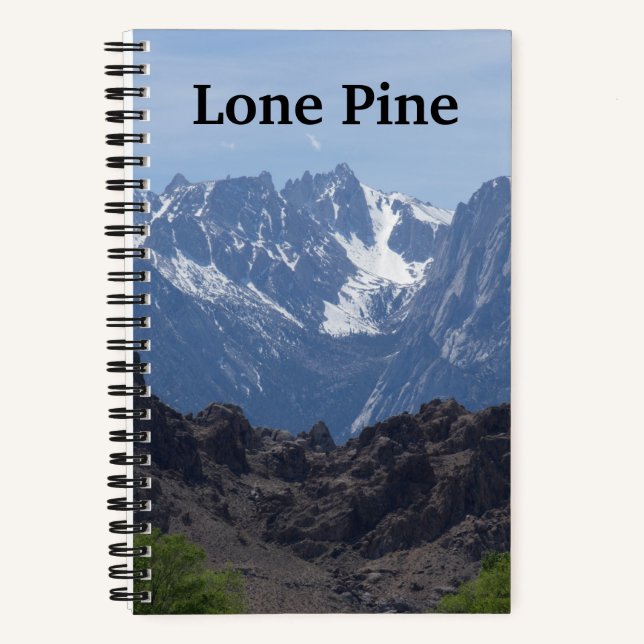 Snow capped mountains of Lone Pine    Notebook (Front)