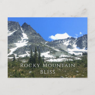 Snow capped Rocky Mountains bliss Postcard