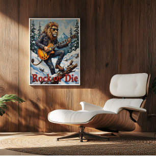 Snow-Capped Solo: Lion's Winter Riff Poster