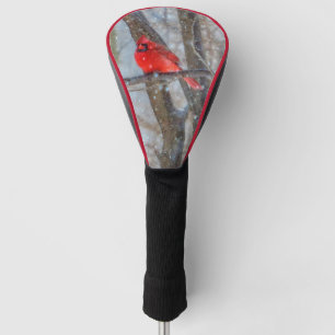 Snow Cardinal  Golf Head Cover