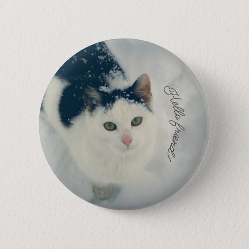 Snow cat  button