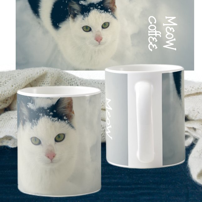 Snow cat throw coffee mug (Creator Uploaded)