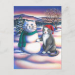 Snow Cats Postcard at Zazzle