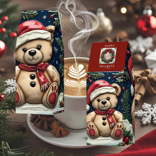 Snow Christmas Bear Customizable Roasted Coffee