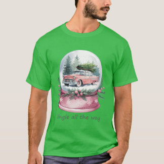 Snow Christmas Christmas Retro Merry Christmas vin T-Shirt