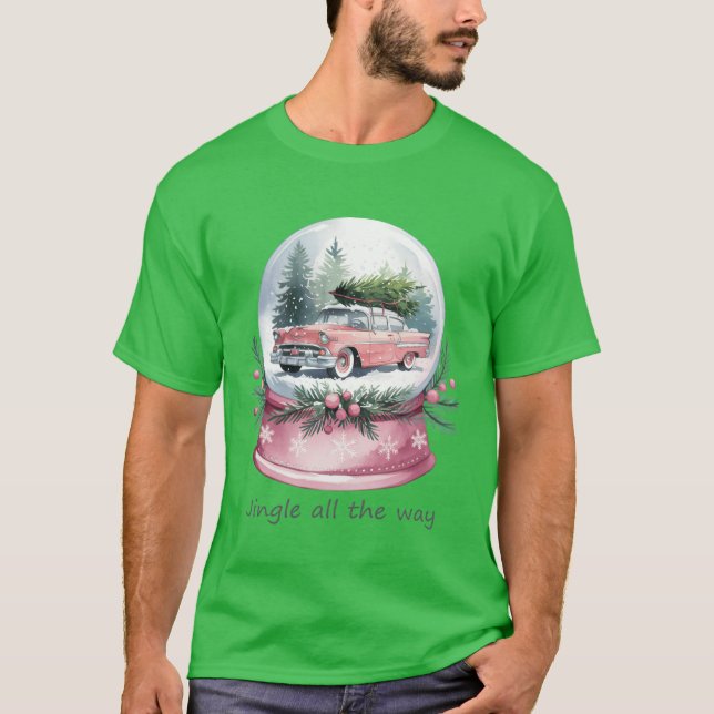 Snow Christmas Christmas Retro Merry Christmas vin T-Shirt (Front)