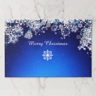 Snow Christmas Placemats Large 25 Sheets