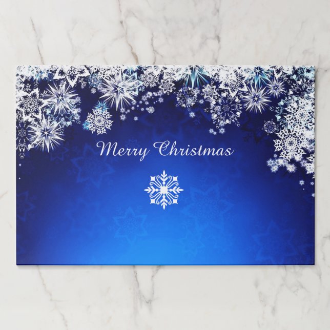 Snow Christmas Placemats Large 25 Sheets (Front)