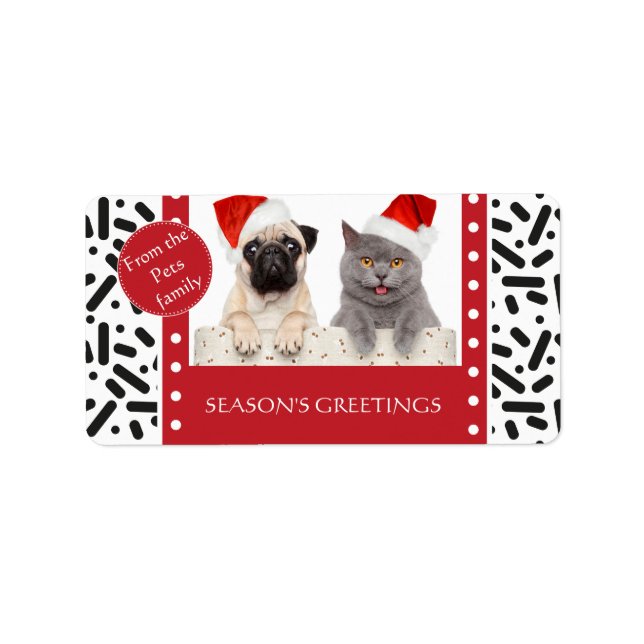 Snow - Christmas Stationary and Gifts Label (Front)