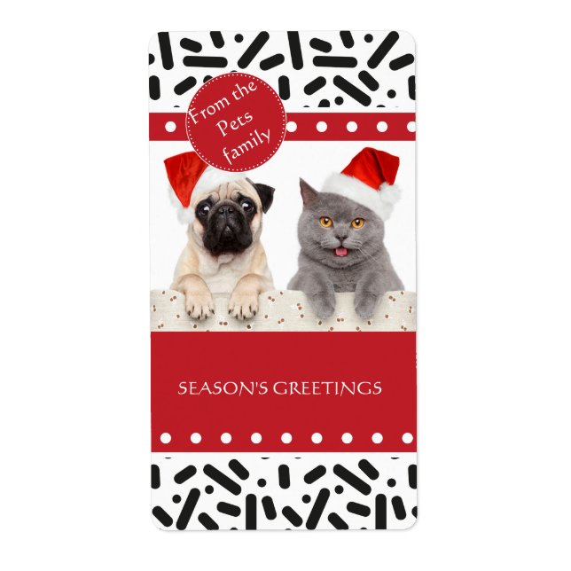 Snow - Christmas Stationary and Gifts Label (Front)