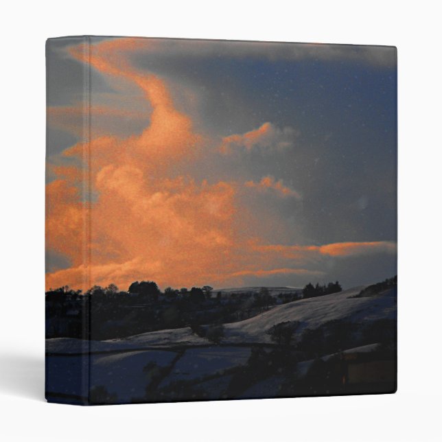 Snow Cloud over Newtown 3 Ring Binder (Front/Spine)