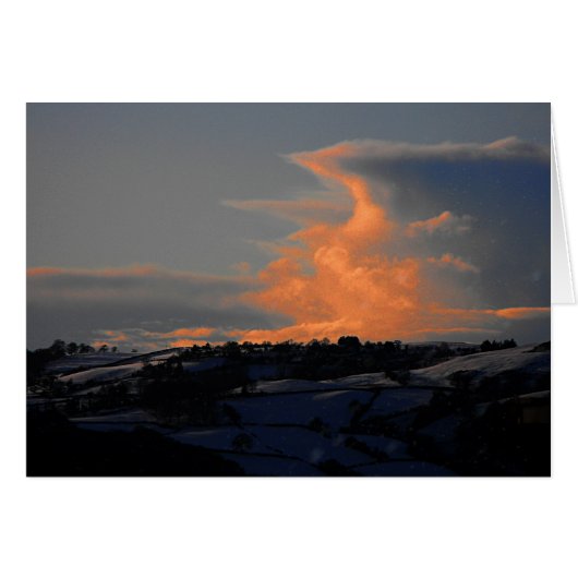 Snow Cloud over Newtown, Powys (Front Horizontal)