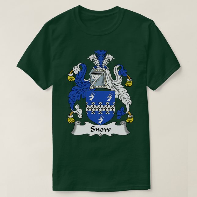 Snow Coat of Arms  Family Crest  T-Shirt (Design Front)