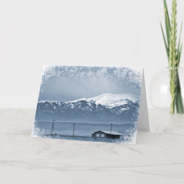 Snow coming in (Christmas) Holiday Card (Front)