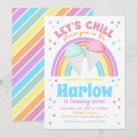 Snow Cone Birthday Invitation