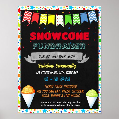 Snow cone Event template Poster