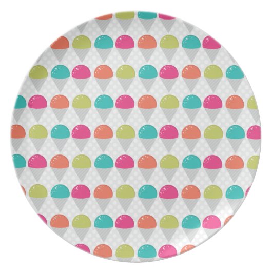 Snow Cone Party Plate (Front)