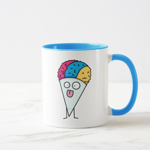 Snow Cone tongue out fan ice syrup sweet flavor Mug