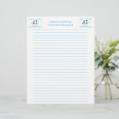 Snow Couple personalized Christmas letterhead (Standing Front)