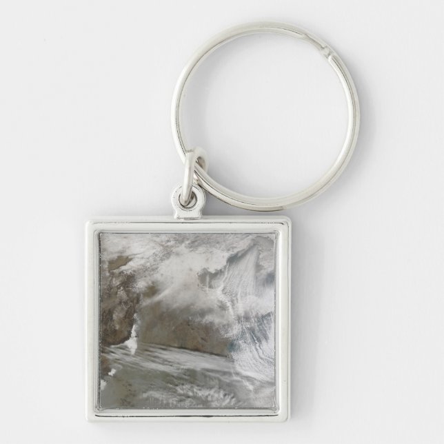 Snow cover encircles Bo Hai Keychain (Front)