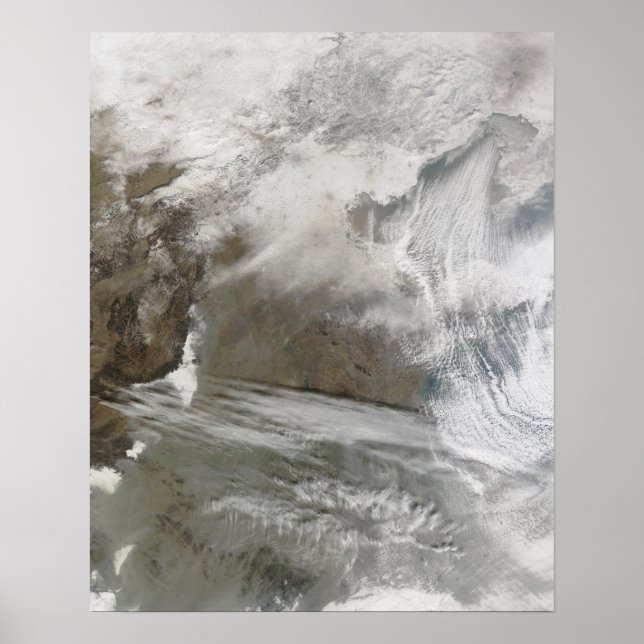 Snow cover encircles Bo Hai Poster (Front)