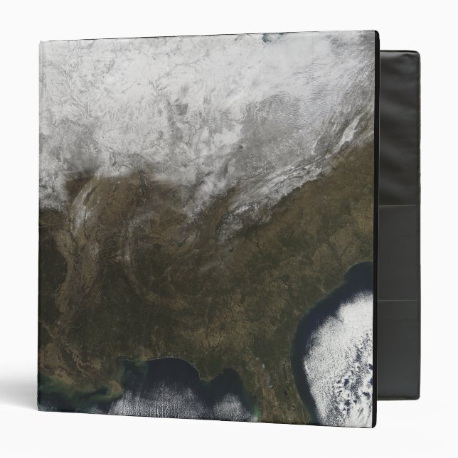 Snow cover over the United States 3 Ring Binder (Front/Inside)