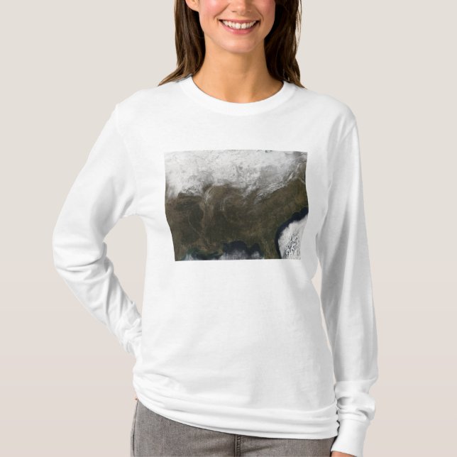 Snow cover over the United States T-Shirt (Front)