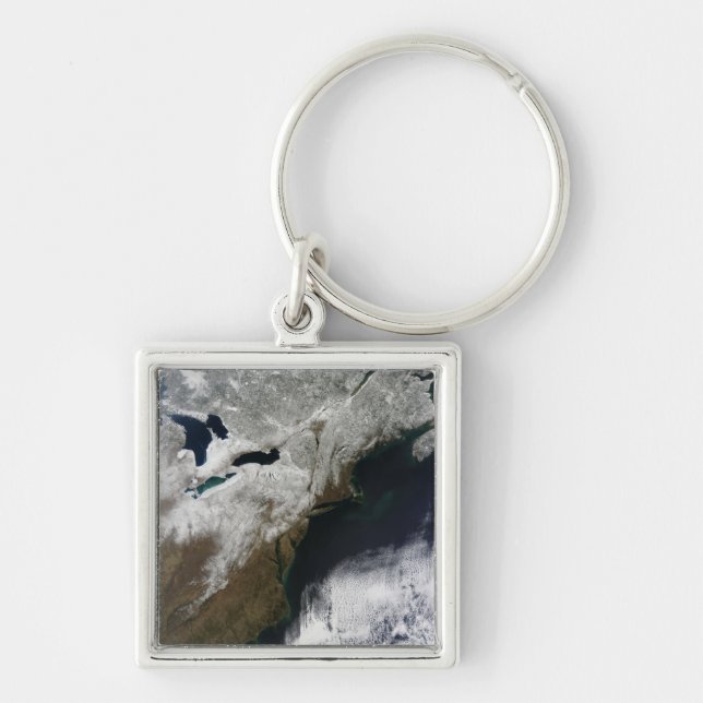 Snow cover stretching from Canada Keychain (Front)