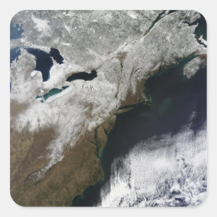 Snow cover stretching from Canada Square Sticker