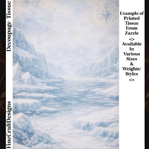 Snow Covered Arctic Landscape FG4 Decoupage Tissue Paper