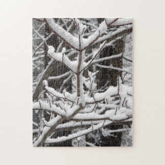 Snow-covered Branches Jigsaw Puzzle