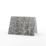 Snow Covered Branches Winter Abstract Card