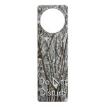 Snow Covered Branches Winter Abstract Door Hanger