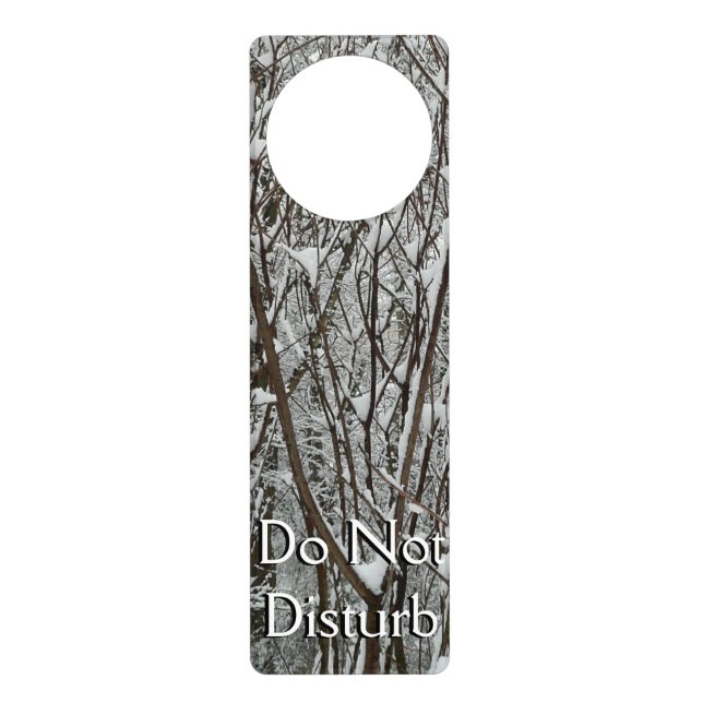 Snow Covered Branches Winter Abstract Door Hanger (Front)