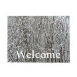 Snow Covered Branches Winter Abstract Doormat