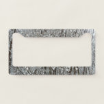 Snow Covered Branches Winter Abstract License Plate Frame